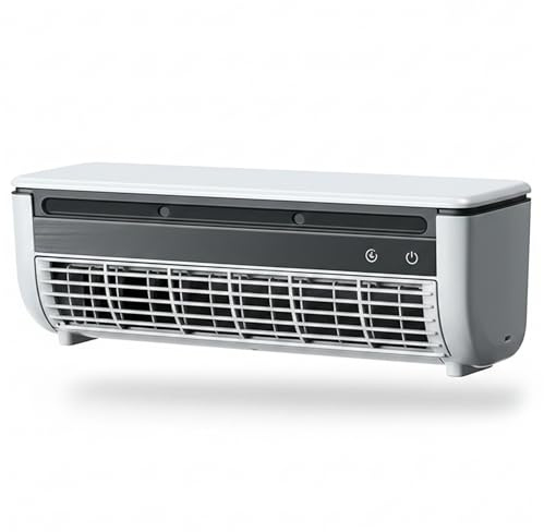 Mini aire acondicionado y ventilador de refrigeración recargable de 6000 mAh, enfriador de niebla montado en la pared sin taladro, aire acondicionado para el dormitorio de la oficina en casa, bl