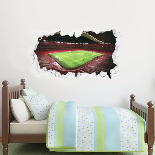 Arsenal Football Club Official Emirates Stadium Inside Empty Broken Wall Mural Sticker (60cm x 30cm)