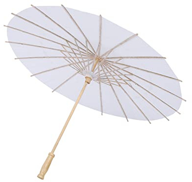 Papier Regenschirm Sonnenschirm Tanz Fotografie Kunst Zubehör Party Dekoration Weiß(Halbmesser20cm)
