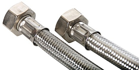 Aqmos I Panzerschlauch 3/4 Zoll ÜM x 3/4 Zoll ÜM 1500 für Wasserenthärtungsanlage, Enthärtungsanlage, Antikalkanlage