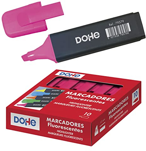 MTL Dohe - Caja de marcadores fluorescentes - 10 Uds. - Rosa