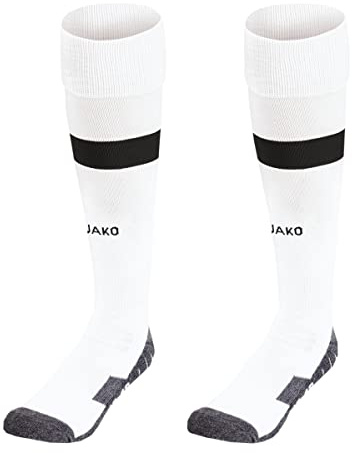 JAKO Unisex Stutzenstrumpf Boca, Weiß/Schwarz, 39-42