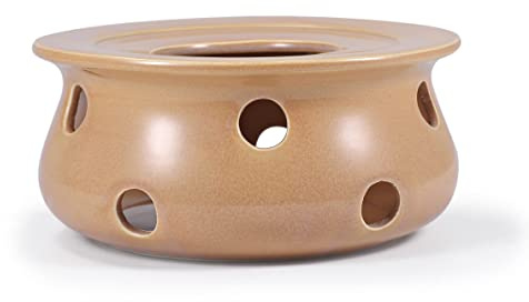 Urban Lifestyle Stövchen für Teekanne Teewärmer Keramik (Sand) Tee Ofen zum warmhalten der Teekanne oder Kaffeekanne Teekannenwärmer Stövchen Teekannenwärmer Teelicht