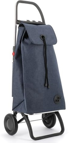 ROLSER I-Max Tweed 2 Wheel Foldable Shopping Trolley - Marine