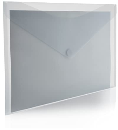 Office Box, Packung mit 5 Mappen mit Umschlag mit V-Lock-Verschluss, Größe A2 – 43,5 x 61 cm – Poster, Kunst, große Formate – aus transparentem Glas mit weicher Touch-Textur, 100 % Eco (5)