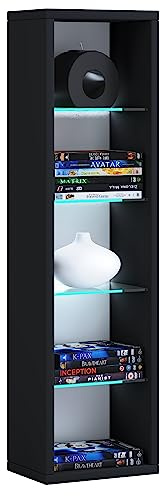 VCM Holzregal hängend, platzsparendes Regal, Maße: H. 77 x B. 21 x T. 14 cm, Elegantes Regal hängend, Aufbewahrungsregal, Bücherregal, Wandregal - Rasato L