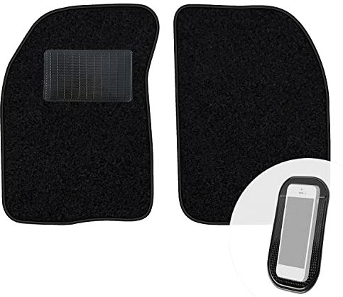 moto-MOLTICO Vorne Fußmatten Auto Velours Autoteppiche Schwarz Automatten Set 2-teilig passend für Renault Kangoo I 1998-2008