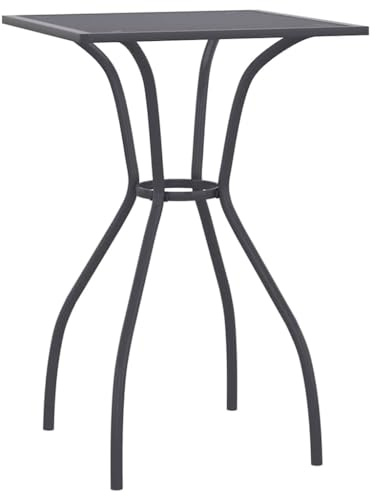 vidaXL Gartentisch Anthrazit 50x50x72 cm Stahlgitter