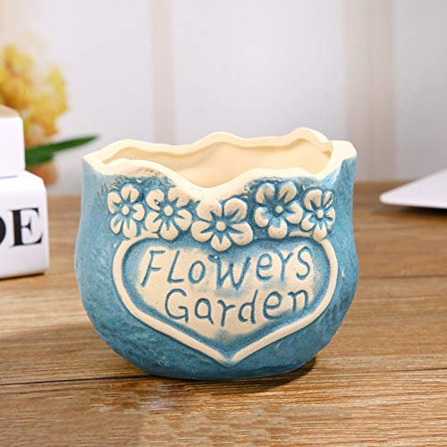 Einfacher Nudel-Blumentopf, runder, herzförmiger Blumentopf, Keramiktopf, Zuhause, Kleiner, frischer, saftiger Keramik-Pflanztopf für Sukkulenten, Kindergarten, Garten, Blumenkasten, Blumenkasten,
