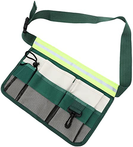 iplusmile Gardening Tool Belt Pouch for Women Adjustable Waist Belt Durable and Wear-Resistant for Pruning Shears and Garden Tools Reflective Strip