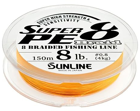 Sunline Super PE 8 Braid orange 8LB/4 kg PE #0,8
