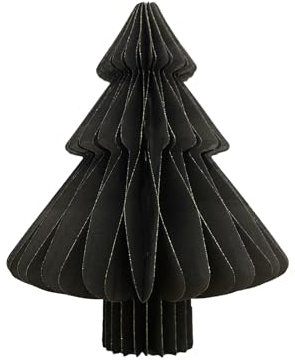 coopz Weihnachtsschmuck Tanne spitz klein 15cm Papier Aufsteller Weihnachten Baumschmuck, Farbe:dunkelgrün
