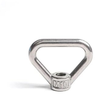 SellGood Handmutter 1 Stück M8-M24 304 Edelstahl Kreis/Dreieck Augenmutter Augenmutter Ringmuttern (Color : Triangle, Size : M10 (1Pcs))
