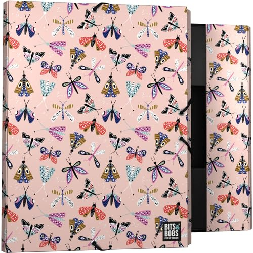 Grafoplas | Carpeta 3 Solapas | Cartón Forrado | Tapa Dura | Tamaño Folio | Diseño Bits&Bobs Pop Up Design, Butterfly | Tacto Suave | Certificado FSC