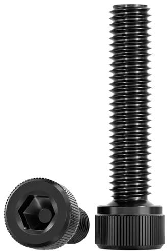 Drenky Zylinderkopfschrauben Schwarz 20 Stück M5 X 35mm Zylinderschrauben mit Innensechskant DIN 912 (ISO 4762) Maschinenschrauben Edelstahl A2 V2A, Vollgewindeschrauben