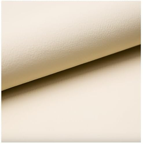 TAPHICEROS Leder Reparatur Set | Cremig, 250cm x 140cm | Meterware Kunstleder Lederreparatur Lederflicken Set Hochwertiges Lederflickenset für Autositz Sofa Möbel Bürostuhl DIY