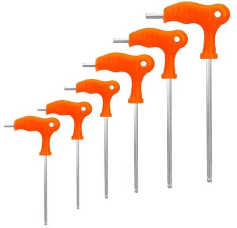 Chiavi A Brugola Set,Metallo Chiavi Esagonali Set Chiave inglese for utensili manuali Chiave esagonale interna in acciaio al carbonio da 2,5 mm 3 mm 4 mm 5 mm 6 mm 8 mm Maniglia a T Chiave esagonale a