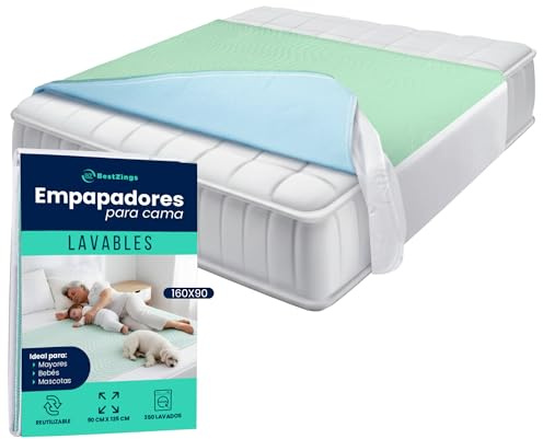 BestZings- Traverse letto anziani - Coprimaterasso impermeabile - Copri materasso impermeabile matrimoniale con angoli letto singolo - Copriletto impermeabile - Traversa impermeabile 160x90 Pack 1
