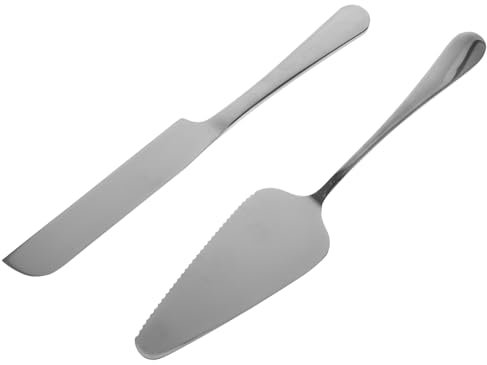 Cabilock Palas para Tartas Cuchillos para Cortar Tartas De Boda Herramientas para Corte De Pastel Juego De Cuchillos De Acero Inoxidable para De Cumpleaños Utensilios De Cocina para Servir