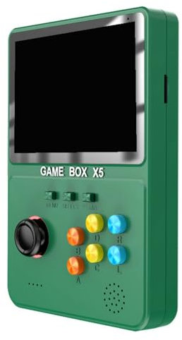 Hxhsgmeh Portable X5 Handheld Game Player 4.0Inch 640 X 480 PixelsVideo Game Console Gifts for Kids-Green Easy to Use