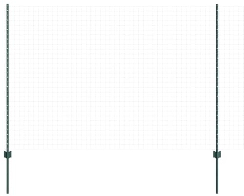vidaXL Zaunpfosten 22 pcs Grün 200 cm Stahl, Garten- und Terrassenpfosten, robuste Zylindermasten, moderne Barriere, Landschaftslösung für deinen Garten