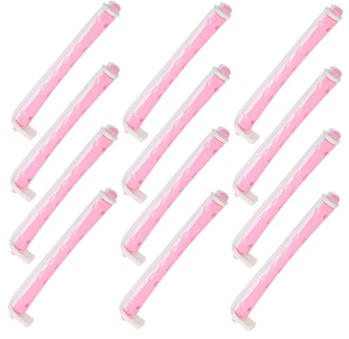 TOPPERFUN 24pcs Plastic Perm Rods Hair Curlers for Women Medium Size Hair Perm Stick Wave Twisting Rods Portable Curling Kit for Salon and Home Use