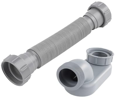 Badewanne Abfluss - Abfluss Badewanne Flexibel, Flexibler Flexibles Abflussrohr, Haarfänger Siphon Raumsparsiphon Bodenablauf Geruchsverschluss Austauschbare Ableitungsverbinder, Robustes Material