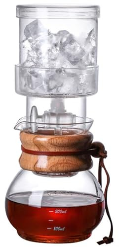 WEKONUMEX Cold Brew Torre de Goteo Cafetera, Cafetera de Goteo for café frío, cafetera de Goteo Ajustable Hecha a Mano for café frío, cafetera de Goteo de Vidrio Desmontable for el hogar y la Oficina