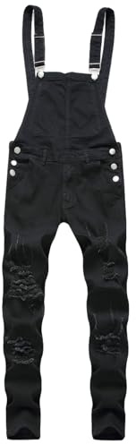 Chaoyilian Salopette De Travail en Jean,Salopette De Travail à Bretelles en Jean Homme,Bretelles RéGlables,Coupe AjustéE,pour Quotidien Faire du Shopping FêTe Travailler Vacances Rencontres