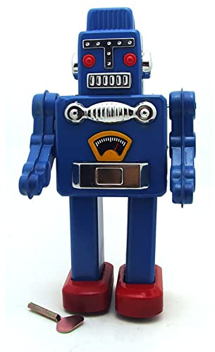 AYUNJIE Tin Toys Wind Up Toy MS360 Robot Creative Gifts Nostalgic Vintage Collectible Kids Gift for Boys Girls Parent-Child Interaction (blue)