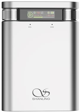 Shanling H2 Decoder Kopfhörerverstärker All-in-One, Bluetooth 5.0, DAC 43198, USB XU208, 3,5mm + 4,4mm Balanced Ausgang, Display mit Akku, Lokale Wiedergabe (Silver)