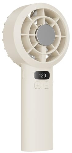 AICPAN Handventilator - Mini Ventilator 3000mAh Handventilator Akku Aufladbar, 1-120 Stufen einstellbar mit LED-Display, leiser Taschenventilator, Sommer-Essentials für Reise, Outdoor, Zuhause, Gelb