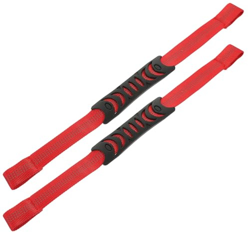 Auto aus Nylon Haltegriff für Rücksitz und Kopfstütze | Rot, 2 Stück für Wagen, Hilft Beim Aussteigen, Bequem, Robust und Leicht zu Montieren