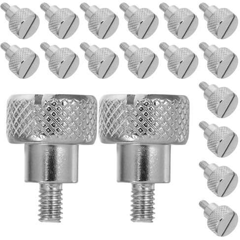Veemoon 20 Viti Piedino Premistoffa per Macchine da Cucire, Vite a Testa Zigrinata Asta Filettata 0,2” per Riparazione e Manutenzione, Accessori Cucito per Uso Domestico e Industriale