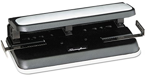 Swingline 2-7 hålslagning, justerbar, kraftig hålslagare, enkel beröring, 32 ark hålkapacitet, svart/grå (74300)