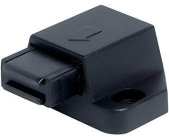 Gedotec Magnet-Druckverschluss für 1-flügelige Glastüren & Möbel | Doppel-Schnäpper Haftkraft 1,8 kg | Magnet-Schnäpper schwarz | Push-top Open Schnäpper zum Schrauben | 2 Stück - Druckschnäpper Glas