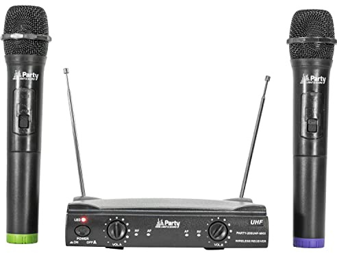 Party Light & Sound - PARTY-200UHF 2-Kanal Funkmikrofonsystem mit 2 Handsender