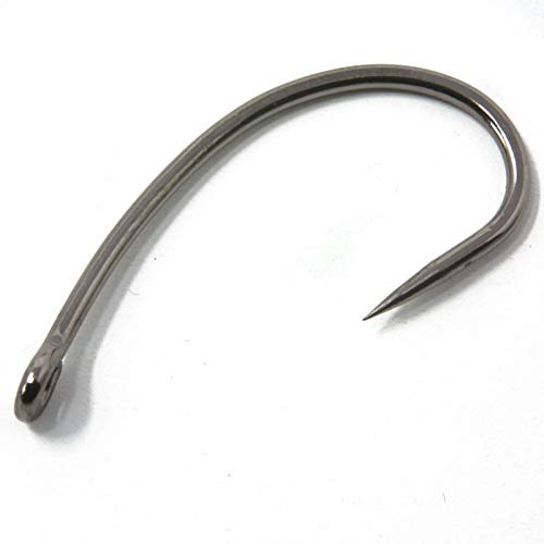 Phoxinus Angelhaken mit gebogenem Schaft, 50 Stück, ohne Widerhaken, Größe 12. Angelhaken ideal für Hair-Rigs etc. Tackle, Ausrüstung, Zubehör