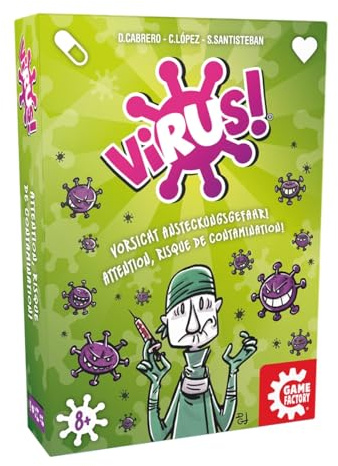 Game Factory Virus! Kartenspiel für 2 bis 6 Spieler, ab 8 Jahren