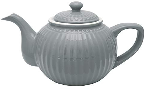 GreenGate - Teekanne - Alice - Porzellan - Stone Grey - 1 l