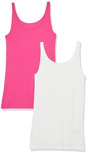 Amazon Essentials Canotta slim con spalline sottili Donna, Confezione da 2