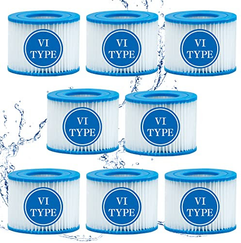 Type vi spa Filter and hot tub Filter Replacement Cartridge for Coleman hot tub Filters, for Inflatable hot tub Filter (8 Pack)