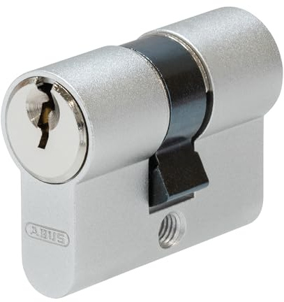 ABUS Kurzzylinder C50TI ST 25/25 – Türzylinder für Glastüren, Metalltüren und dünne Eingangstüren – gleichschließend, Schließzylinder inklusive 3 Schlüssel