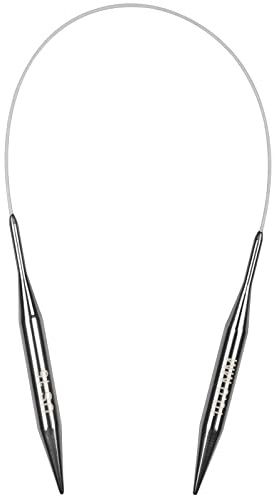 Aeelike 40 cm Rundstricknadel Set, 10,0 mm Edelstahl Rundstricknadeln mit Farbiges Stahlseil, Metall Rundstricknadeln Set, Ergonomische Stricknadeln Rundstricknadel für Schals, Decken, Teppiche | Rundstricknadeln aus Metall, 40,6 cm, Edelstahl, kurze Rundstricknadeln, 10 mm, 40 cm, für Socken, Babymützen, Ärmel