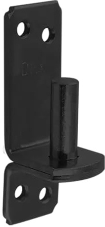 104mm x 35mm x 13mm (11mm) Black Heavy Duty Hinge Pin Gate Hinge Brackets Galvanised Steel (Pack of 2) - X07E/2 104x35_2