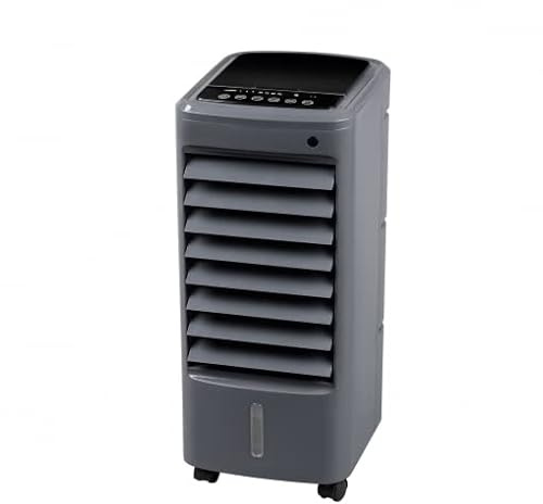 JATA JVAC2002 - Climatizador Evaporativo Portátil 3 en 1 (Enfría, Purifica y Humidifica), Depósito 4 L, Mando a Distancia, 3 Velocidades, Oscilación, Temporizador 12 h, 65 W