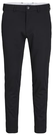 JACK & JONES Chinobyxor chinos slim fit, svart, 32W x 30L