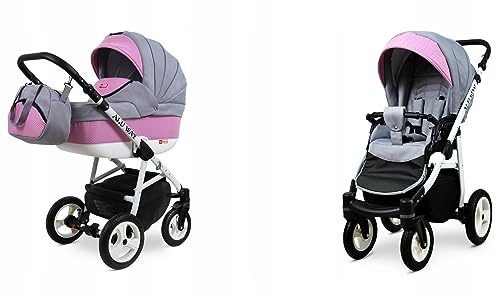 BabyLux® Kinderwagen Set 2in1 - Alu Way - incl. Babywanne, Buggy Sportsitz - Kinderwagenset - Kombikinderwagen mit Wickeltasche, Regenschutz, Moskitonetz, Cupholder usw.
