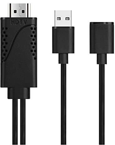 Cosmin 2 en 1 USB Hembra una Macho Compatible con HDTV Cable Adaptador 1080P Digital AV HD TV Proyector Convertidor de Pantallas