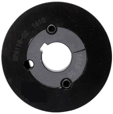 MJINA Keilriemenscheibe Keilriemenscheibe mit doppelter Nut, 123,5 mm Außendurchmesser, 118 mm Teilkreisdurchmesser, 1610 Buchse, 118-02-1610(28mm)